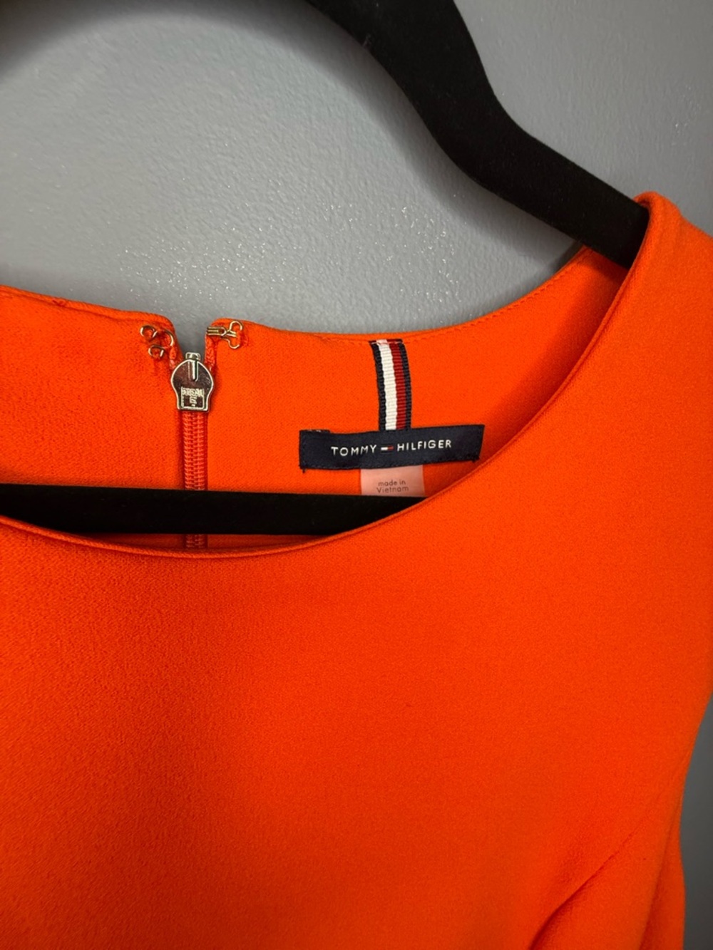 Tommy Hilfiger Sleeveless Orange Romper with Waist Tie - Picture 6 of 7